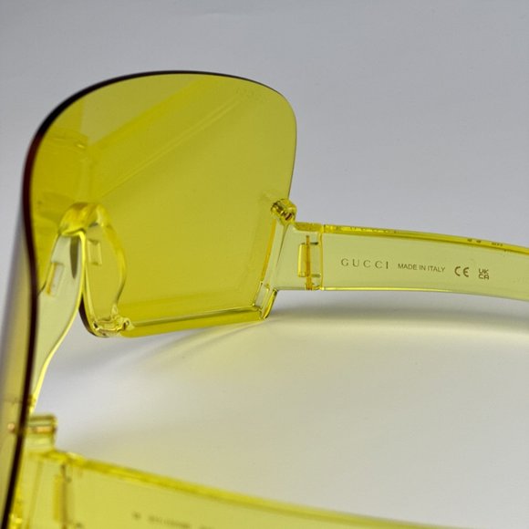 Gucci GG1631S 009 BRAND NEW Sunglasses Yellow Shield Unisex GG 1631S - Picture 10 of 13